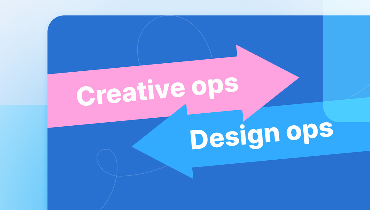 Creative ops versus design ops decorative arrows