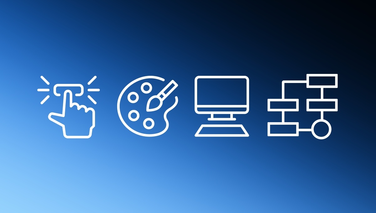 Crreative operations tool sets icons - button, paint, computer, chart