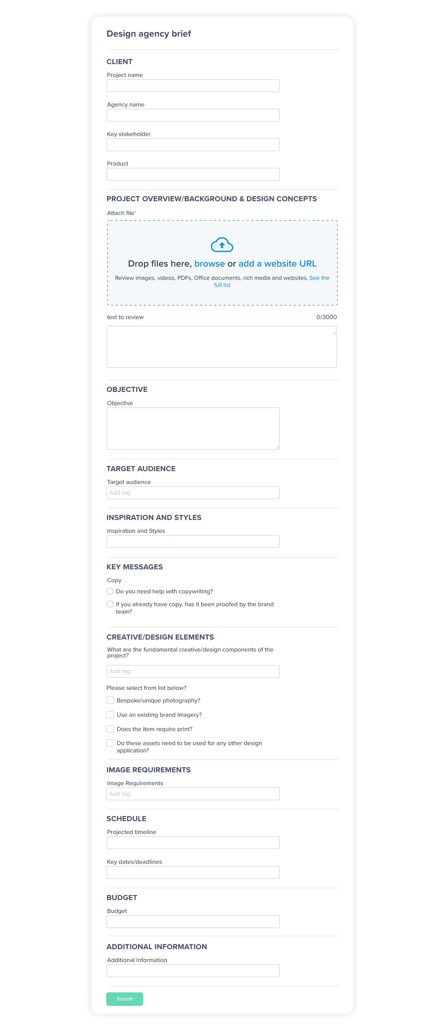 Design agency brief upload form example details-2