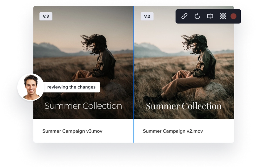 Easily compare and control versions - version comparision tool of ziflow - for video production