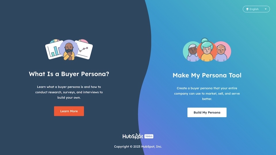 Hubspots make my persona marketing campaign landing page