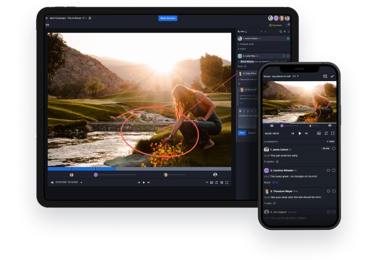 Review videos for every device on any device - ziflow proofing tool on tablet and mobile - for video production-2
