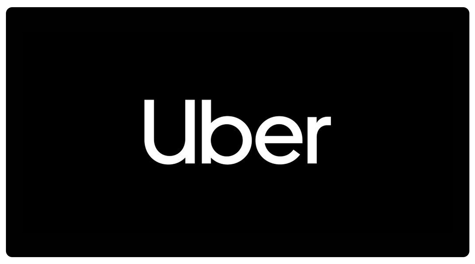 Uber logo on a black background