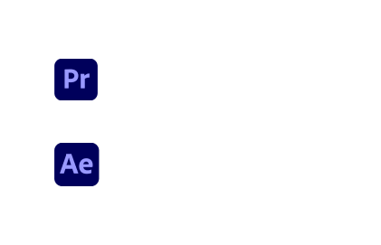 Designed for Adobe Premiere Pro, Adobe After Effects logos